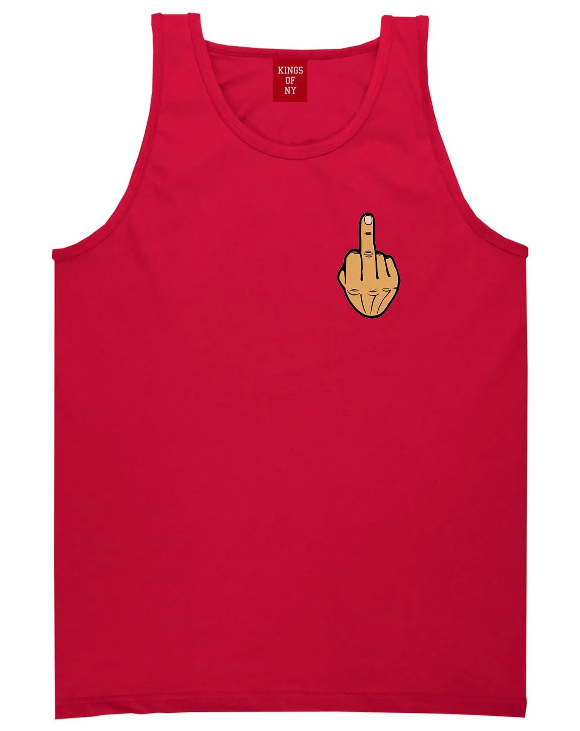 Middle Finger Funny Chest Mens Tank Top T-Shirt