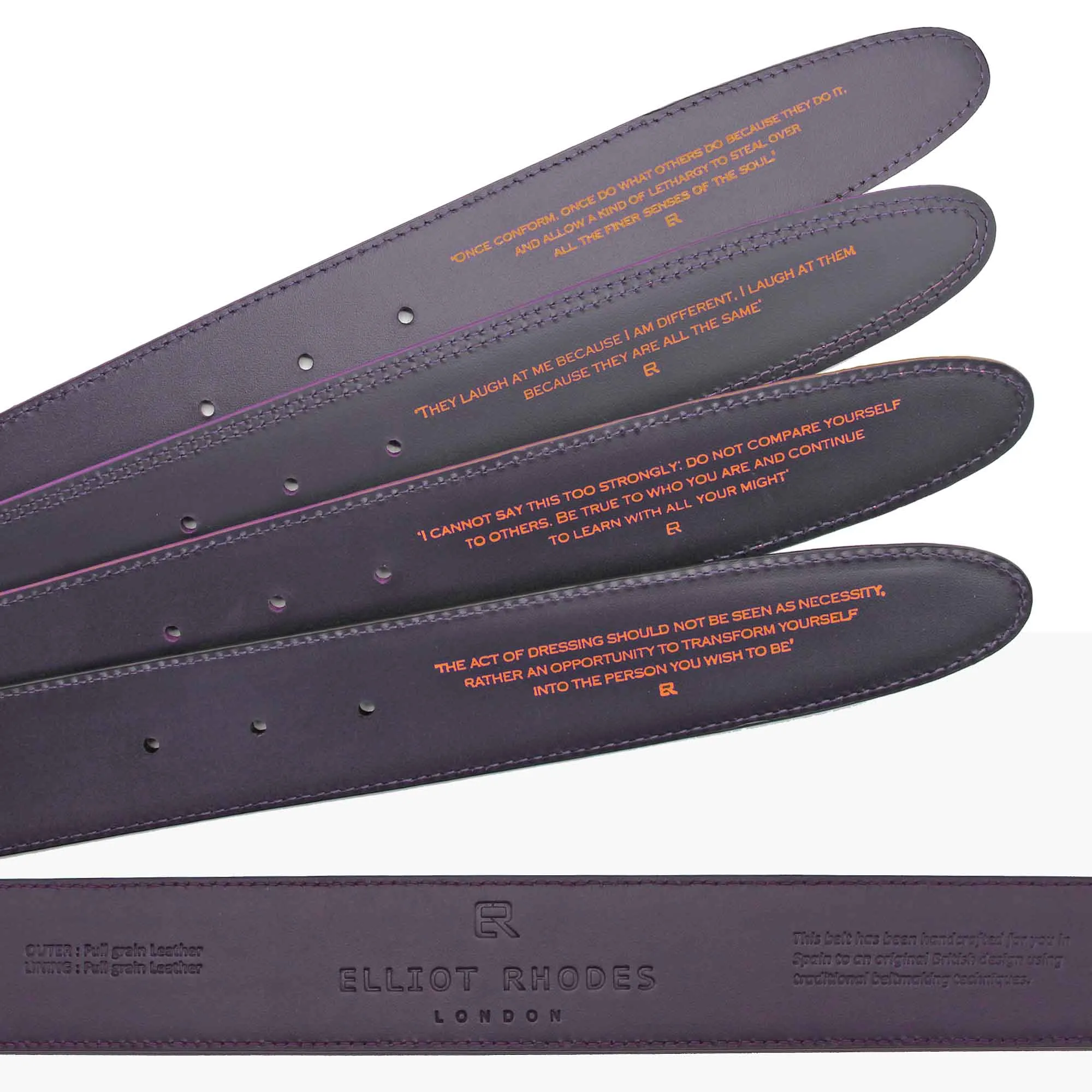 Narrow Seaweed Suede Belt