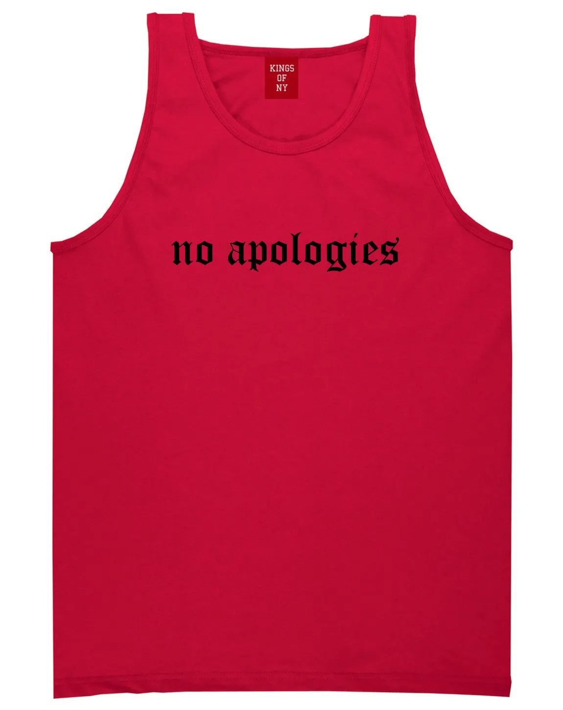 No Apologies Old English Mens Tank Top Shirt