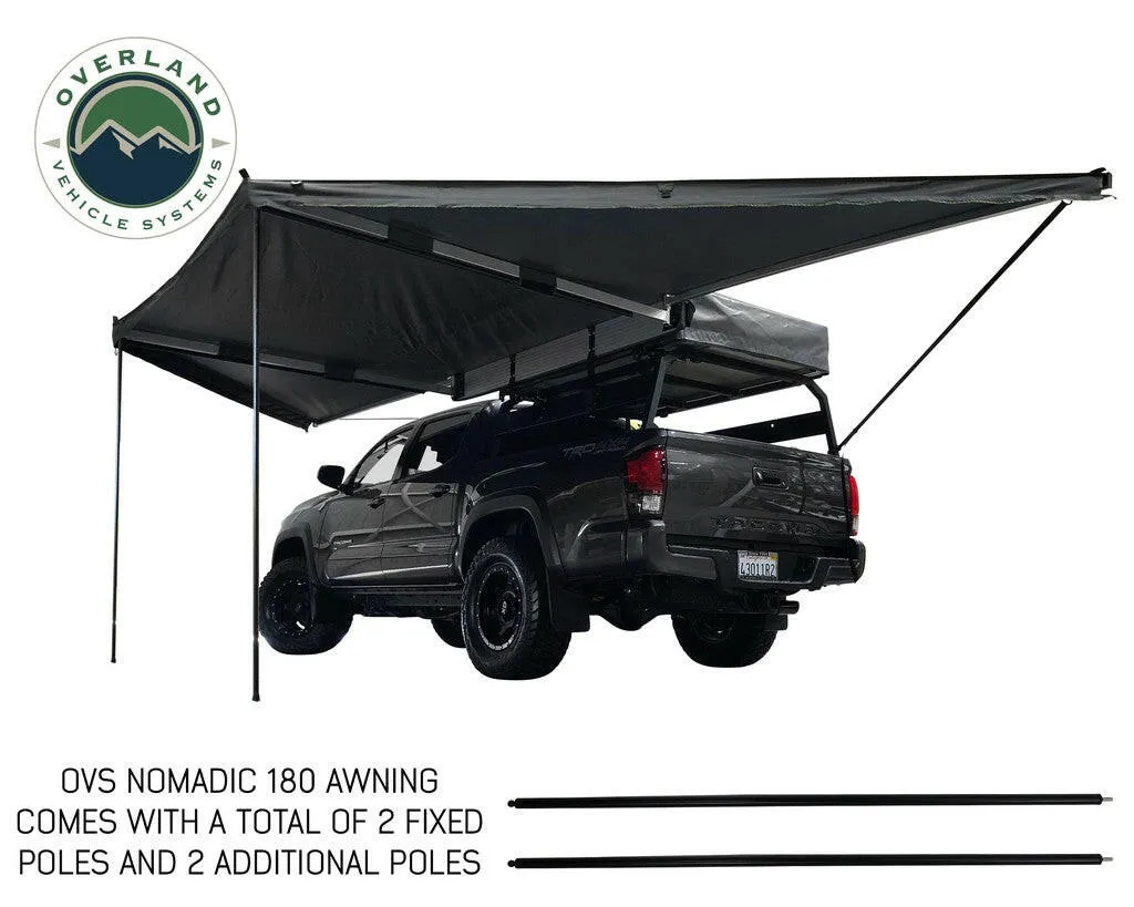 Nomadic Awning 180 - Dark Gray Cover With Black Cover Universal