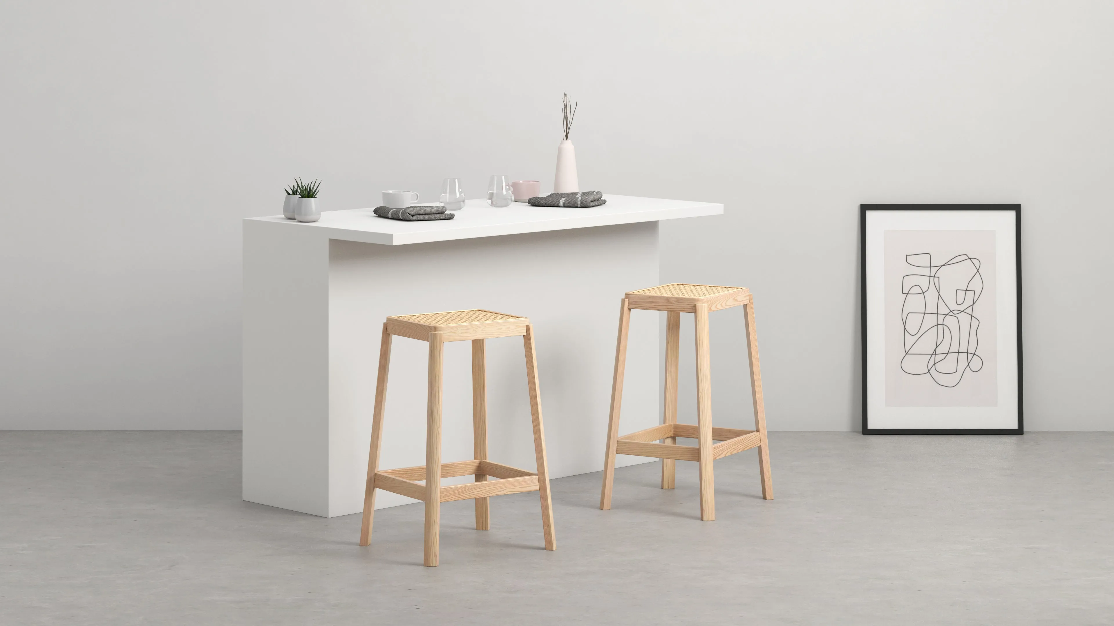 Pierre Jeanneret - Pierre Jeanneret Counter Stool, Natural Ash