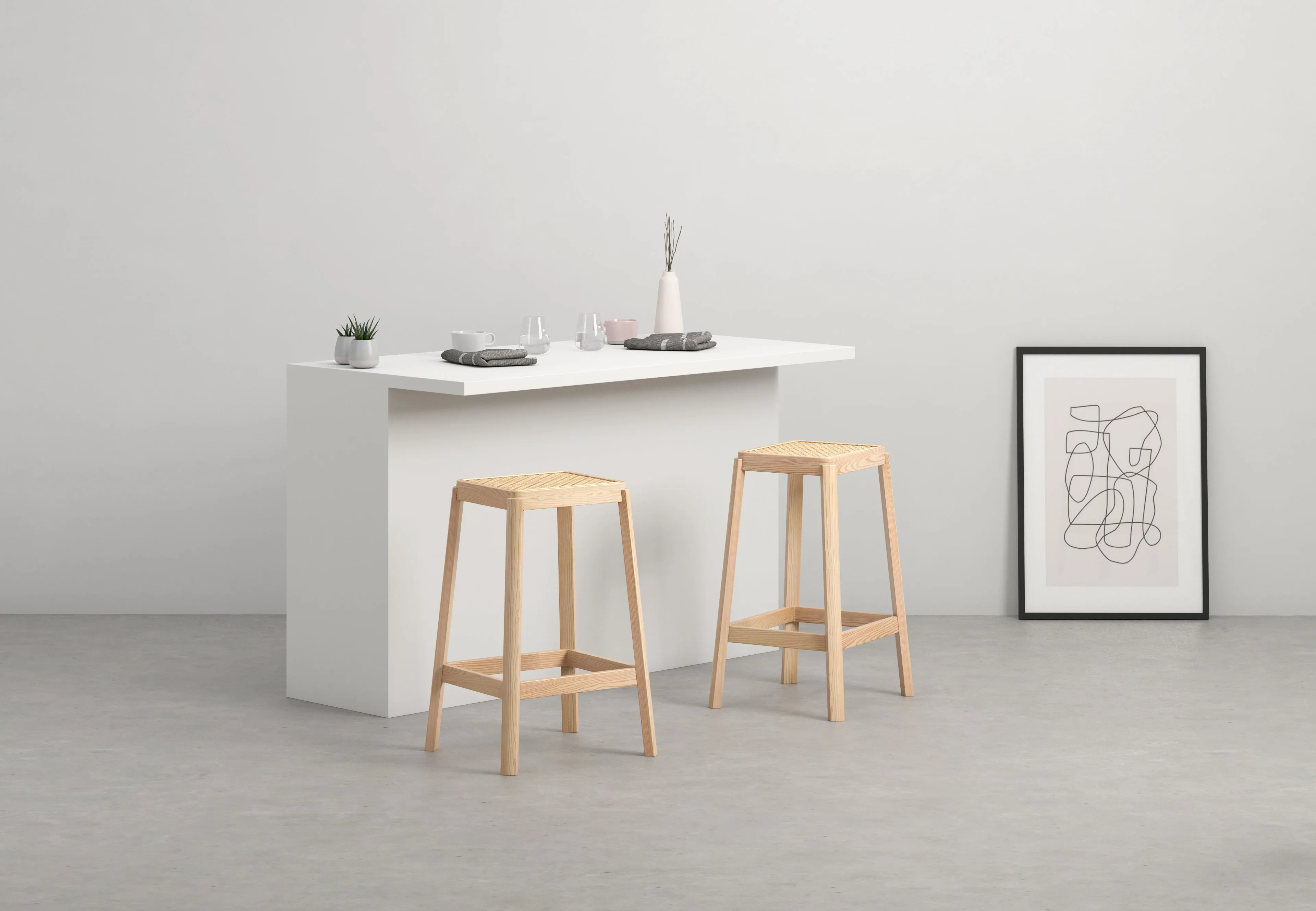 Pierre Jeanneret - Pierre Jeanneret Counter Stool, Natural Ash