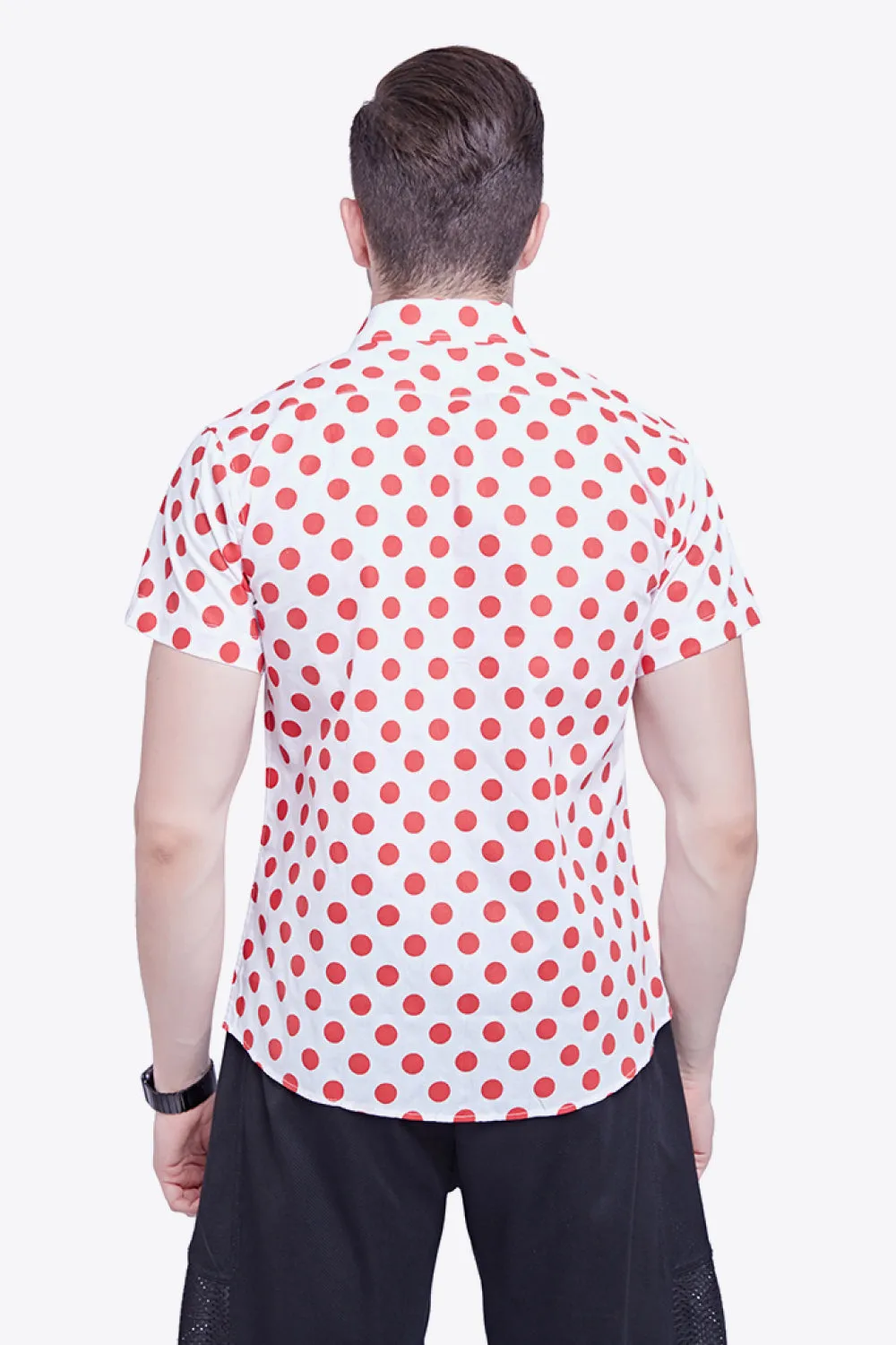 Printed Button-Down Collared Beach Shirt