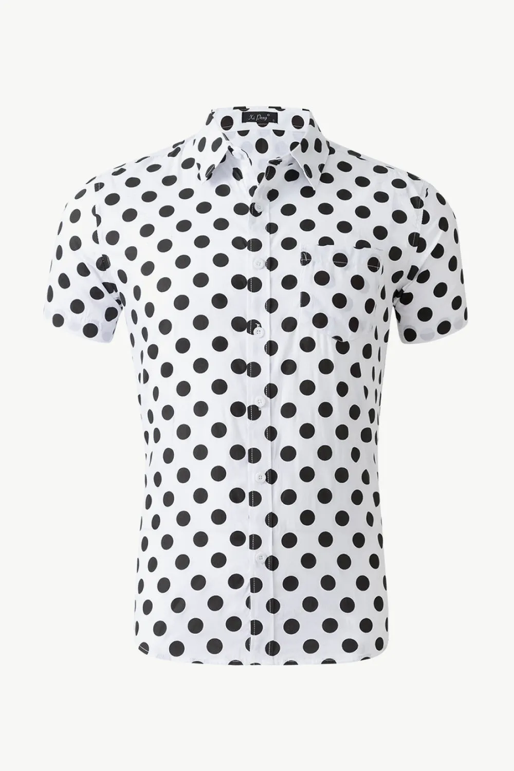 Printed Button-Down Collared Beach Shirt