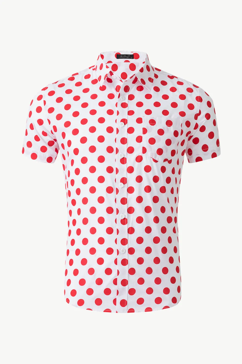 Printed Button-Down Collared Beach Shirt