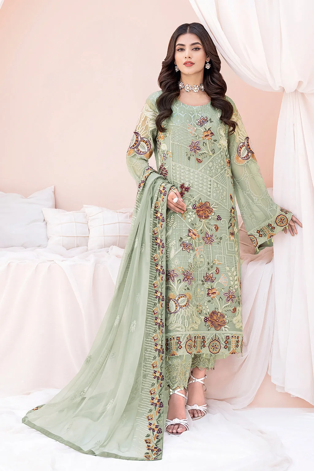 Ramsha Chevron Chiffon Collection 2023 – A-607