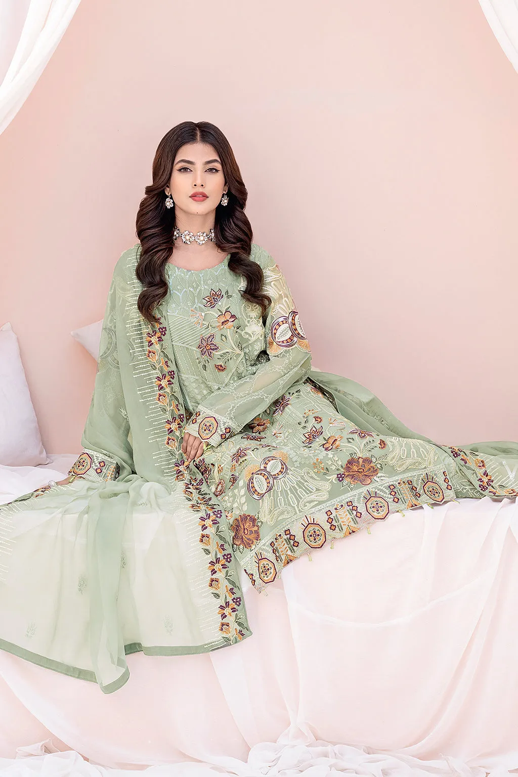 Ramsha Chevron Chiffon Collection 2023 – A-607