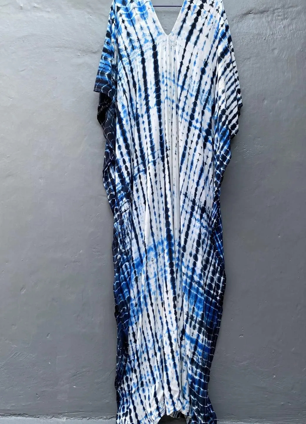RanRui Kaftan Kaftans Caftan Dresses for Women Women's Plus Size Caftans Stripe Print tie dye Vneck Kaftan Dresses