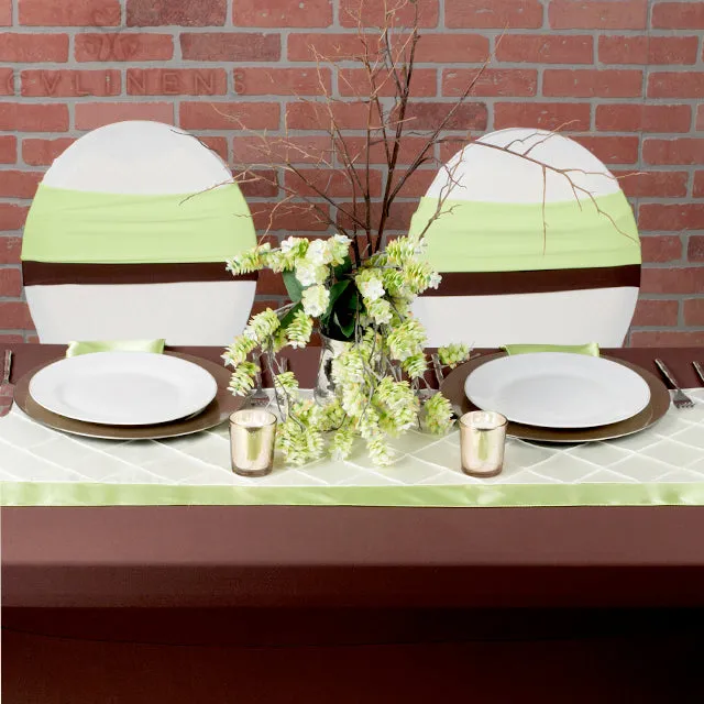 Rectangular 8 FT Spandex Table Cover - Chocolate Brown