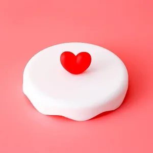 Red Heart Silicone Cup Lid Cover Topper for Coffee Mug, Tea Cup, Glasses – Starbucks Accessories