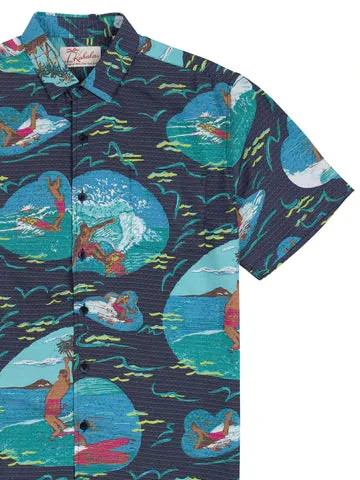 South Swell Short Sleeve Button Up Shirt-Navy