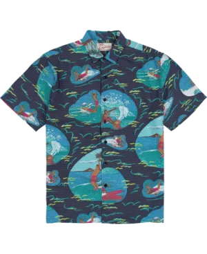 South Swell Short Sleeve Button Up Shirt-Navy