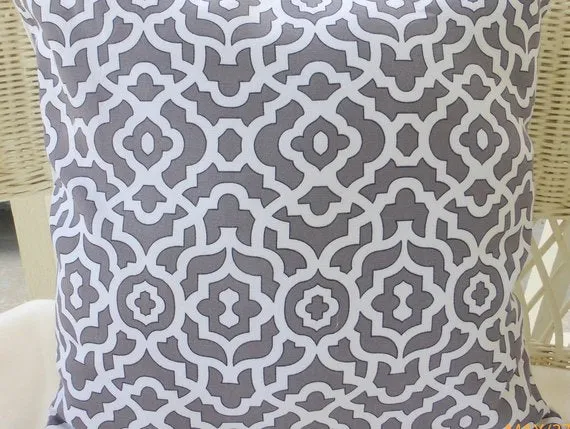 Waverly Inspirations collection, shades of Charcoal Grey and white, Decorative pillow cover